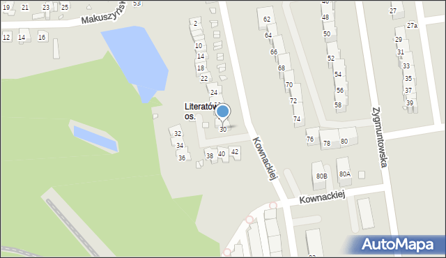 Gliwice, Kownackiej Marii, 30, mapa Gliwic