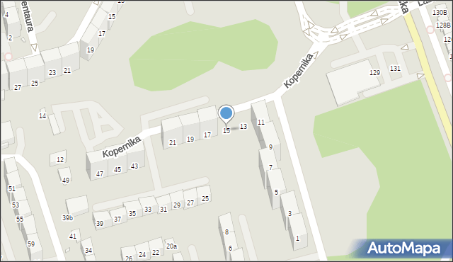 Gliwice, Kopernika Mikołaja, 15, mapa Gliwic