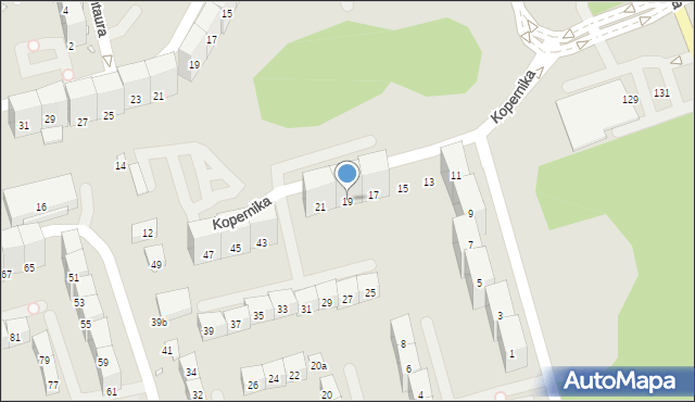 Gliwice, Kopernika Mikołaja, 19, mapa Gliwic