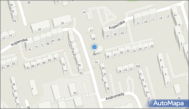Gliwice, Kopernika Mikołaja, 39b, mapa Gliwic