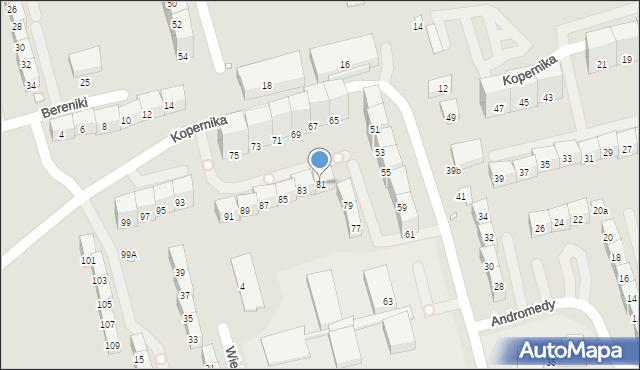 Gliwice, Kopernika Mikołaja, 81, mapa Gliwic