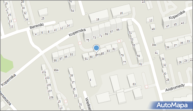 Gliwice, Kopernika Mikołaja, 87, mapa Gliwic