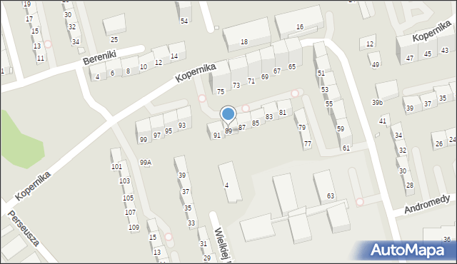 Gliwice, Kopernika Mikołaja, 89, mapa Gliwic