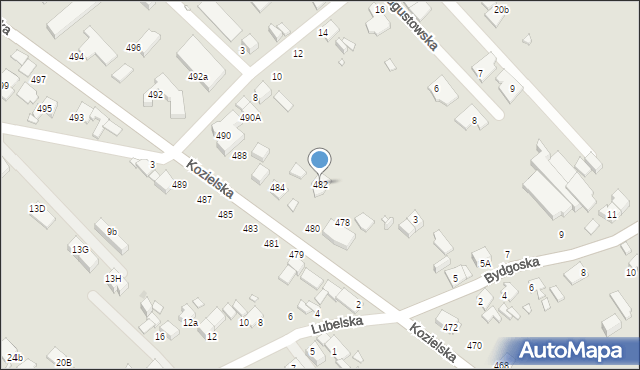 Gliwice, Kozielska, 482, mapa Gliwic