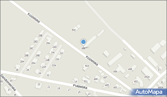 Gliwice, Kozielska, 498, mapa Gliwic