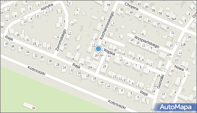 Głogów, Kochanowskiego Jana, 18, mapa Głogów