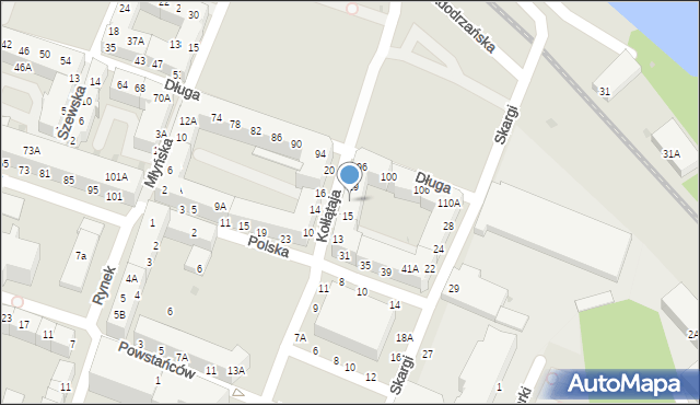 Głogów, Kołłątaja Hugo, 17, mapa Głogów