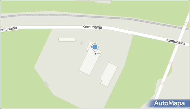 Głogów, Komunalna, 3, mapa Głogów