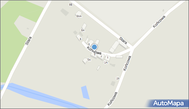 Głogów, Końcowa, 5, mapa Głogów