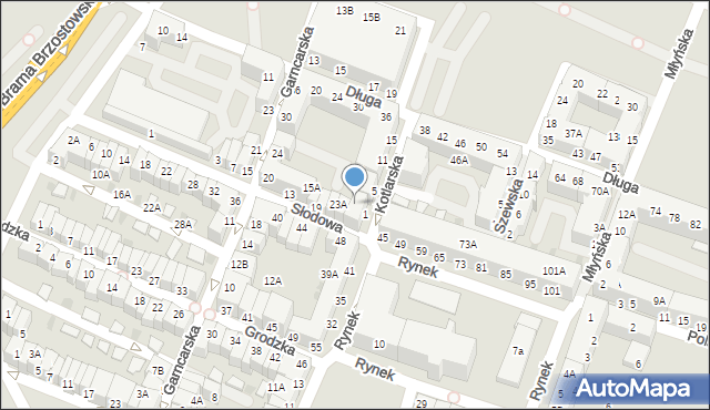 Głogów, Kotlarska, 1A, mapa Głogów