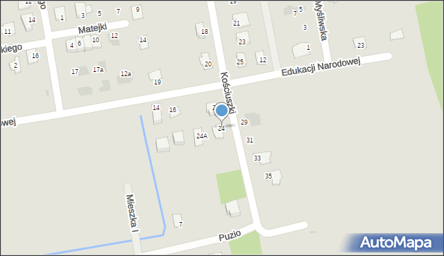 Głogów Małopolski, Kościuszki Tadeusza, gen., 24, mapa Głogów Małopolski