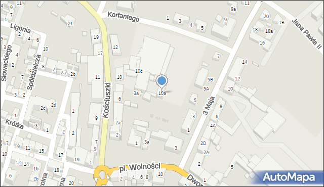 Głogówek, Kościuszki Tadeusza, gen., 10a, mapa Głogówek
