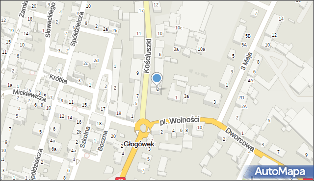 Głogówek, Kościuszki Tadeusza, gen., 2, mapa Głogówek