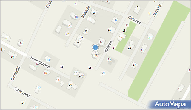 Głosków, Kolibra, 16, mapa Głosków