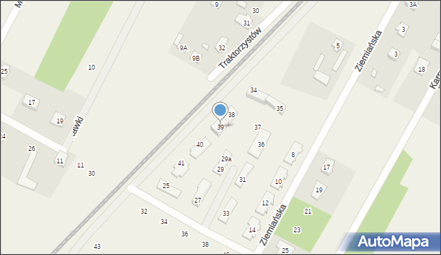 Głosków, Konduktorska, 39, mapa Głosków