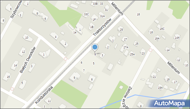 Głosków, Konduktorska, 4, mapa Głosków