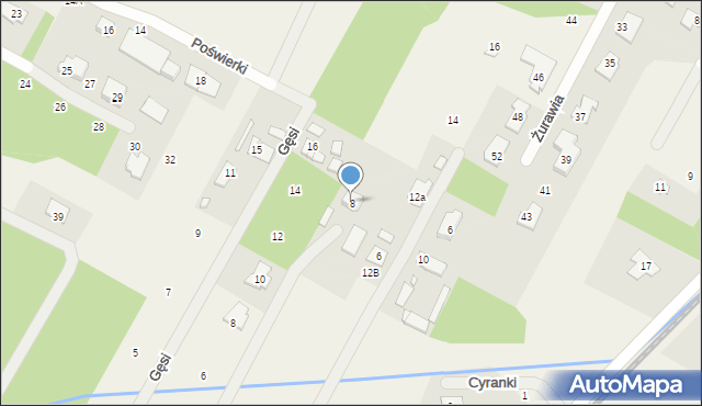 Głosków, Korczunkowa, 8, mapa Głosków