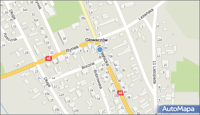 Głowaczów, Kozienicka, 49, mapa Głowaczów