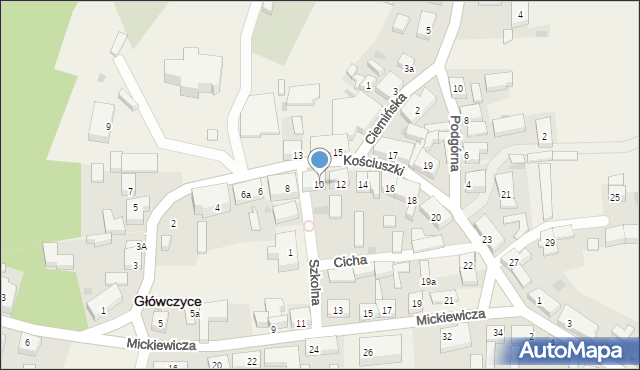 Główczyce, Kościuszki Tadeusza, gen., 10, mapa Główczyce