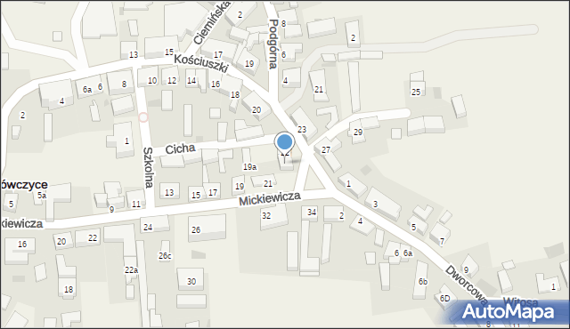 Główczyce, Kościuszki Tadeusza, gen., 22a, mapa Główczyce