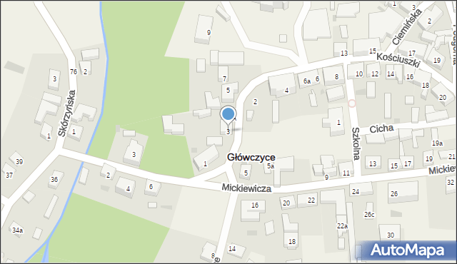 Główczyce, Kościuszki Tadeusza, gen., 3, mapa Główczyce