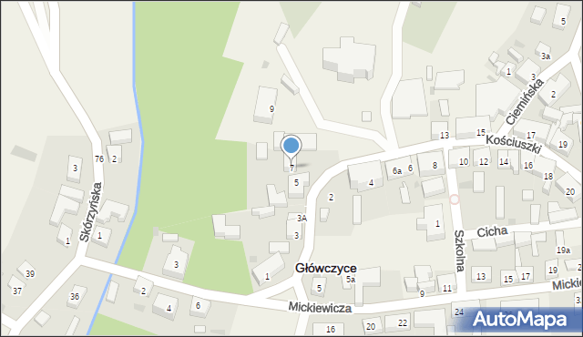 Główczyce, Kościuszki Tadeusza, gen., 7, mapa Główczyce