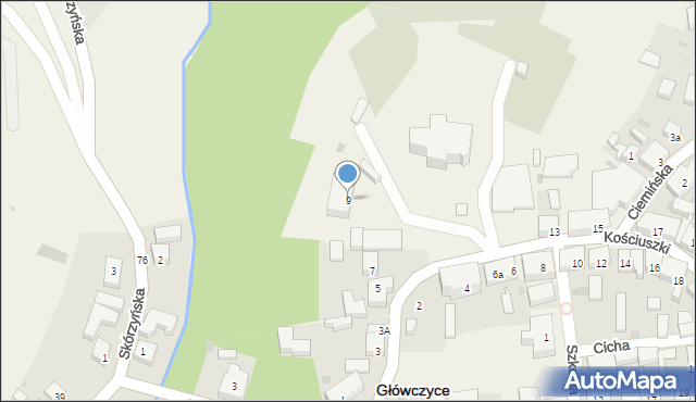 Główczyce, Kościuszki Tadeusza, gen., 9, mapa Główczyce