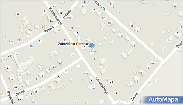 Głowno, Konarskiego Stanisława, ks., 11, mapa Głowno