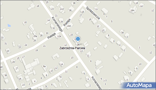 Głowno, Konarskiego Stanisława, ks., 15, mapa Głowno