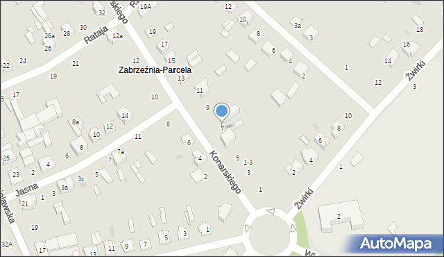 Głowno, Konarskiego Stanisława, ks., 7, mapa Głowno