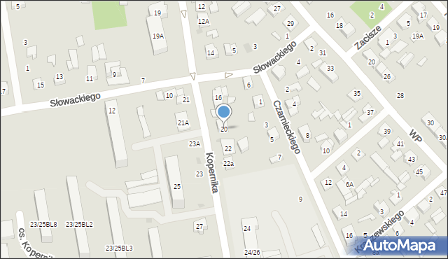 Głowno, Kopernika Mikołaja, 20, mapa Głowno