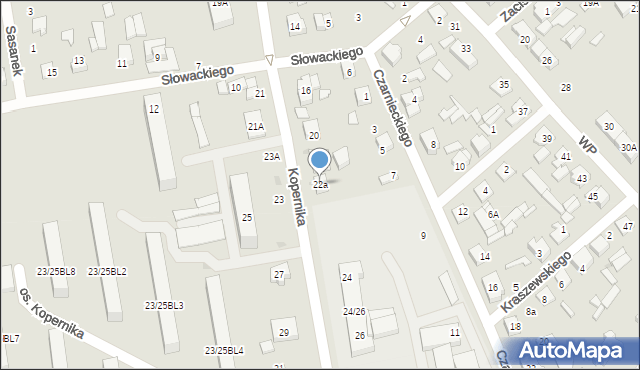Głowno, Kopernika Mikołaja, 22a, mapa Głowno