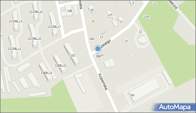 Głowno, Kopernika Mikołaja, 30a, mapa Głowno