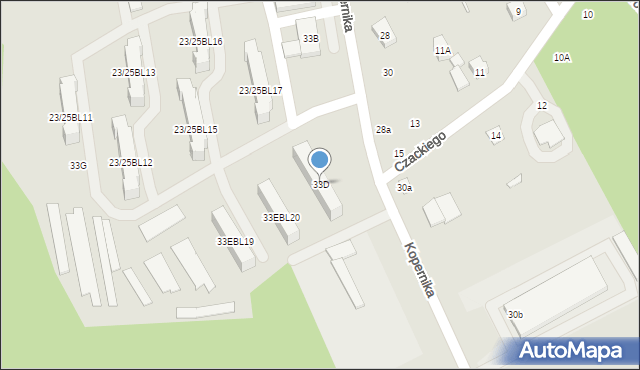 Głowno, Kopernika Mikołaja, 33D, mapa Głowno