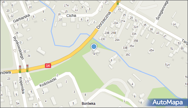 Głowno, Kościuszki Tadeusza, gen., 4, mapa Głowno