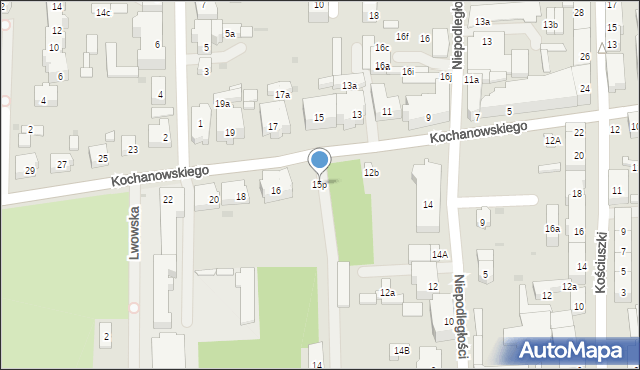 Głubczyce, Kochanowskiego Jana, 15p, mapa Głubczyce