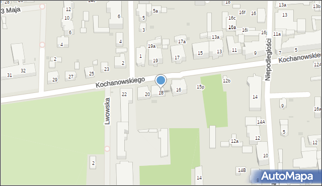 Głubczyce, Kochanowskiego Jana, 18, mapa Głubczyce