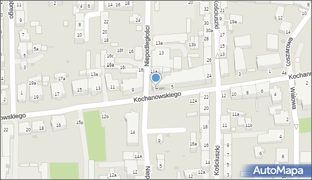 Głubczyce, Kochanowskiego Jana, 7, mapa Głubczyce