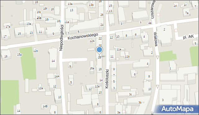 Głubczyce, Kościuszki Tadeusza, gen., 18, mapa Głubczyce
