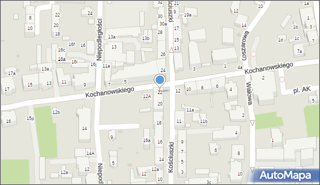 Głubczyce, Kościuszki Tadeusza, gen., 22, mapa Głubczyce