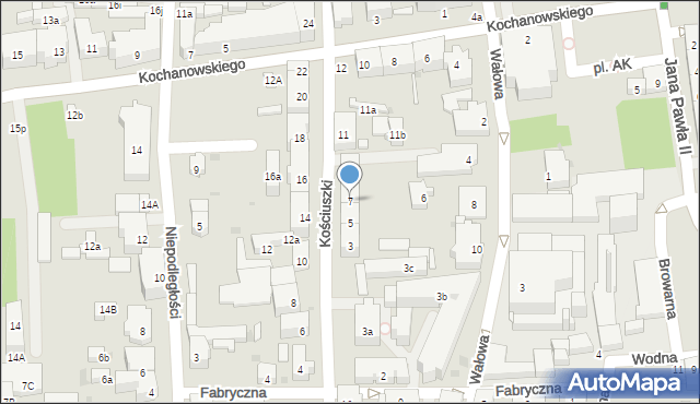 Głubczyce, Kościuszki Tadeusza, gen., 7, mapa Głubczyce