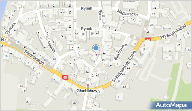 Głuchołazy, Korfantego Wojciecha, 4, mapa Głuchołazy