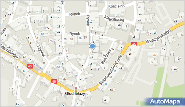 Głuchołazy, Korfantego Wojciecha, 9, mapa Głuchołazy