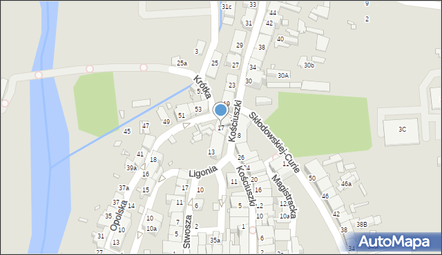 Głuchołazy, Kościuszki Tadeusza, gen., 17, mapa Głuchołazy