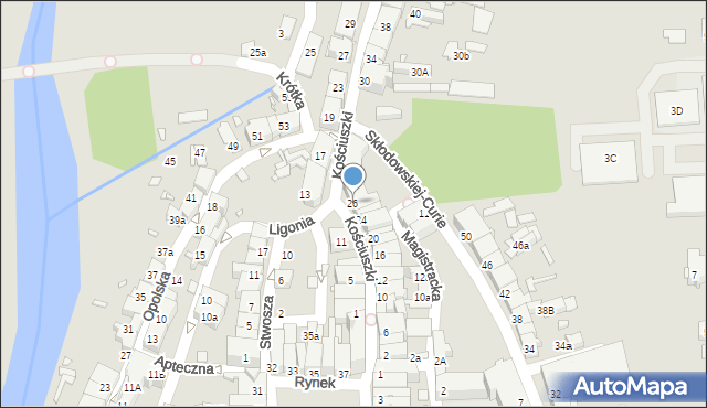 Głuchołazy, Kościuszki Tadeusza, gen., 26, mapa Głuchołazy