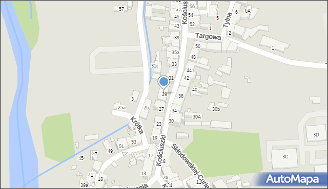 Głuchołazy, Kościuszki Tadeusza, gen., 29, mapa Głuchołazy