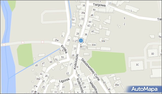 Głuchołazy, Kościuszki Tadeusza, gen., 30, mapa Głuchołazy