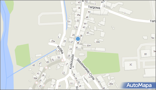 Głuchołazy, Kościuszki Tadeusza, gen., 32, mapa Głuchołazy