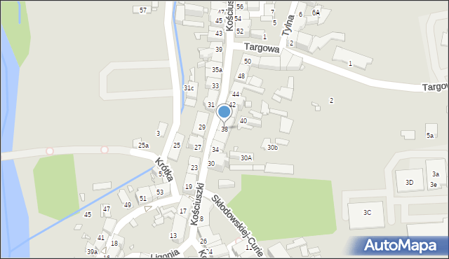 Głuchołazy, Kościuszki Tadeusza, gen., 38, mapa Głuchołazy