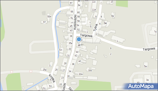 Głuchołazy, Kościuszki Tadeusza, gen., 48, mapa Głuchołazy